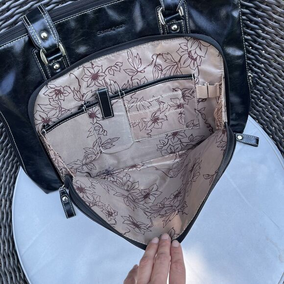 SAMSONITE White Stitch Vegan Leather Laptop Work Tote Travel Bag- Up To 17.5” - Picture 4 of 10